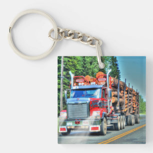 Porte-clés Transport lourd Logger Truck Art pour les conducte