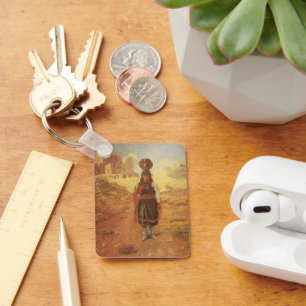 Porte-clés Transporteur d'eau indien vintage par EW Rollins