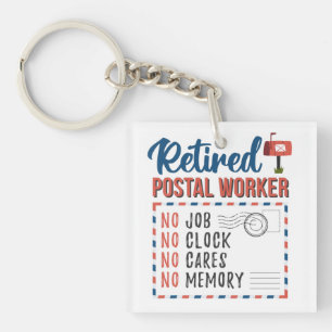 Porte-clés Travailleur Postal Retraité Facteur Retraite
