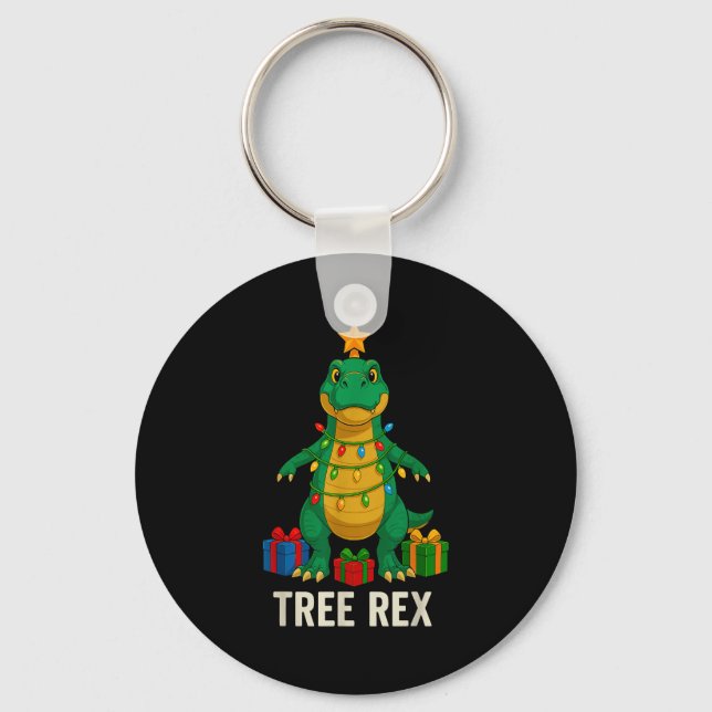 Porte-clés Tree Rex Funny Dinosaur Christmas  (Recto)