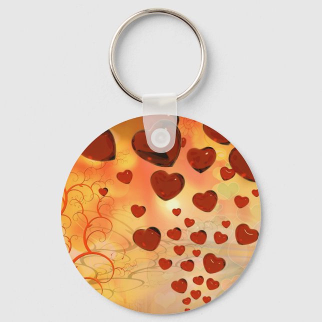 Porte-clés Trending love coeurs, accessoires. Saint Valentin (Recto)