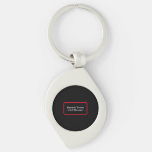 Porte-clés Trendy Black & Red Plain Créatif Moderne