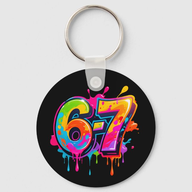 Porte-clés Trendy Modern Teen IYKYK 6-7 67 KeyChain (Recto)