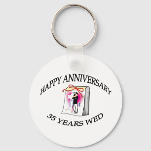 Porte-clés trente-cinquième. ANNIVERSAIRE