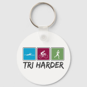 Porte-clés Tri plus dur (triathlon)