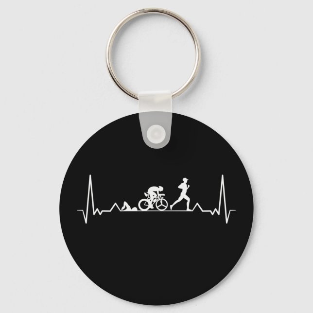 Porte-clés Triathlon Heartbeat (Recto)
