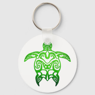 Porte-clés Tribal de tortue de mer verte