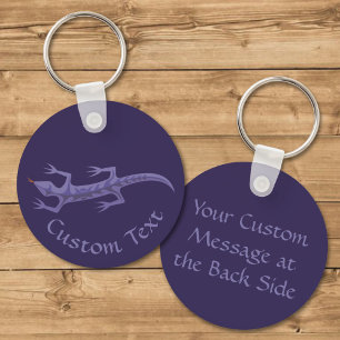 Porte-clés Tribal Lizard Mauve Keychain