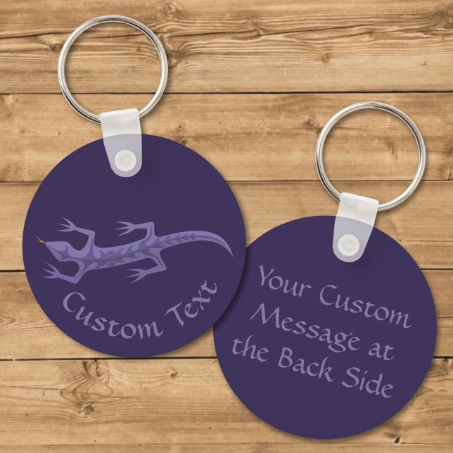 Porte-clés Tribal Lizard Mauve Porte - clé (Créateur téléchargé)