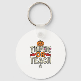Porte-clés Trick Or Teach Halloween Professeur Vintage Vector