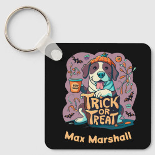 Porte-clés Trick or Treat Dog - Chouette de nuit Violet Noir