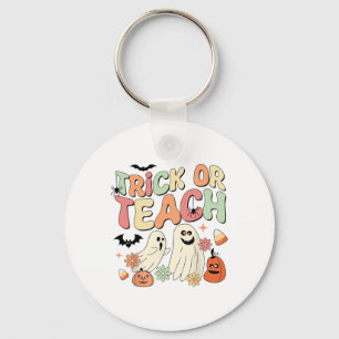 Porte-clés Trick Ou Enseigner Halloween Enseignant Super Retr