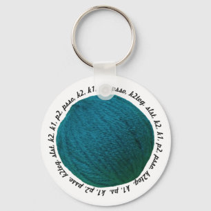 Porte-clés Tricot Lingo Yarn Ball Turquoise