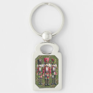 Porte-clés Trio de casse-noisettes de Noël en patchwork fanta