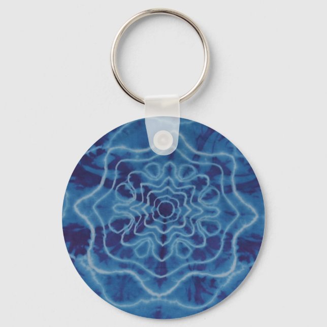 Porte-clés Trippy Blue Star Tie Dye Porte - clé (Recto)