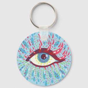 Porte-clés Trippy Oye Psychedelic Art