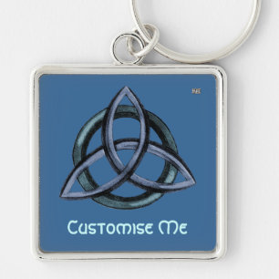 Porte-clés Triquetra (bleu)
