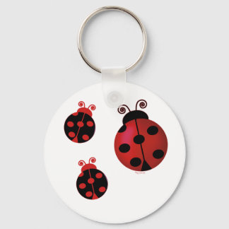 Porte-clés Trois Ladybugs