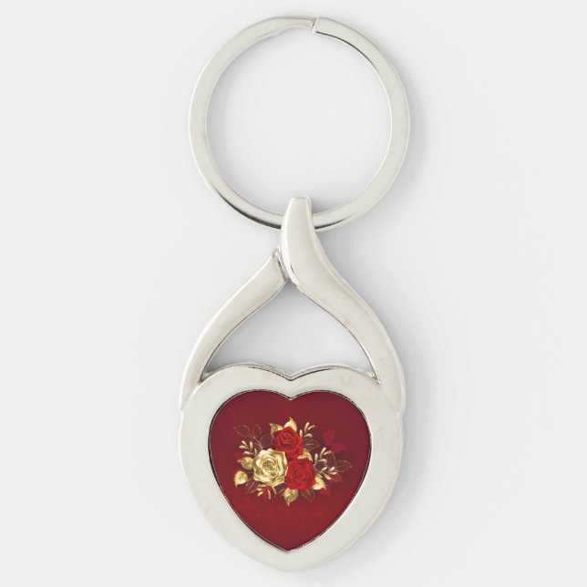 Porte-clés Trois Roses de bijoux (Devant)