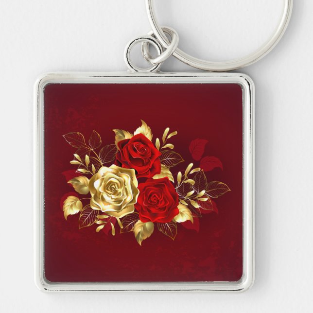 Porte-clés Trois Roses de bijoux (Devant)