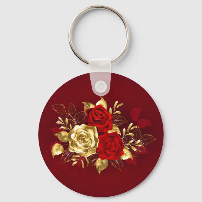 Porte-clés Trois Roses de bijoux (Recto)
