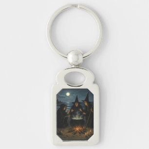 Porte-clés Trois Sorcières Brew Cauldron Pleine lune Beach
