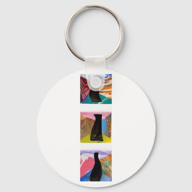 Porte-clés Trois vases noirs (Recto)