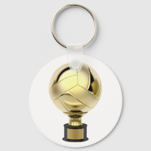 Porte-clés trophée de volley-ball en or