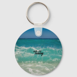 Porte-clés Tropical Beach Ocean Waves Nom