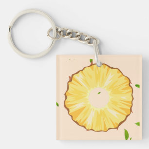 Porte-clés TROPICAL ÉTÉ Aiguille FRUITS motif de tranche