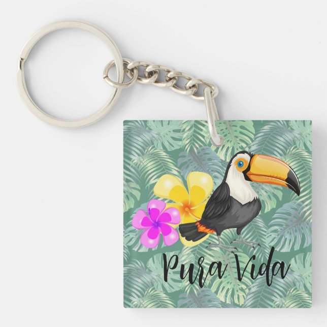 Porte-clés Tropical Toucan Pura Vida Design (Devant)