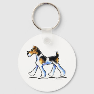 Porte-clés Trot de Fox Terrier de fil