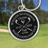Trou en un de golf personnalisé noir et blanc
