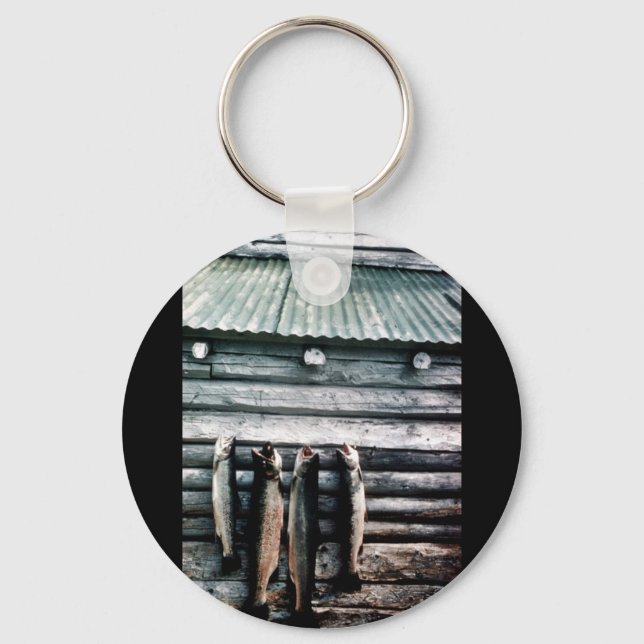 Porte-clés Truite arc-en-ciel ou truite arc-en-ciel qui pend  (Recto)