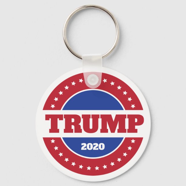 Porte-clés Trump 2020 rouge blanc et bleu (Recto)