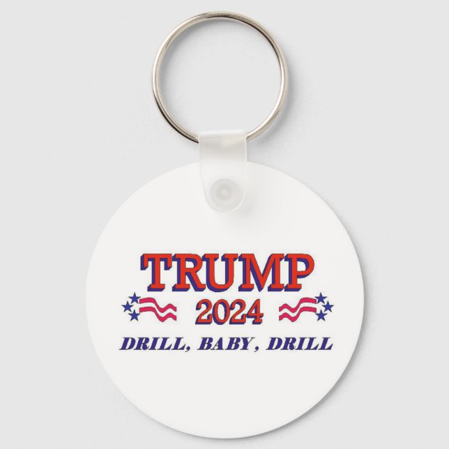 Porte-clés Trump 2024 Drill Baby Drill Porte - clé (Recto)