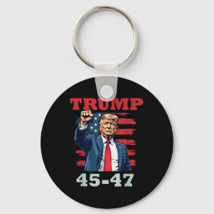 Porte-clés Trump 45-47 Conception Présidentielle Audacieuse P
