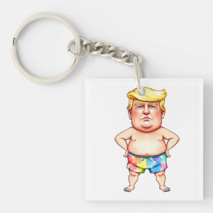 Porte-clés trump à la plage