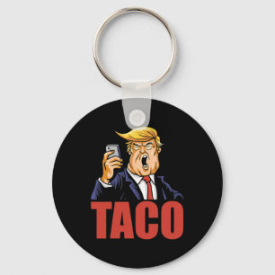 Porte-clés Trump abandonne toujours Funny Taco Joke Rétro St