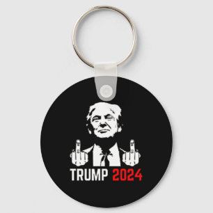 Porte-clés Trump arrête ce Doigts 2024 Amérique Flagfun