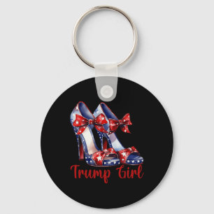 Porte-clés Trump Girl High Heel Stilettos Drapeau américain T