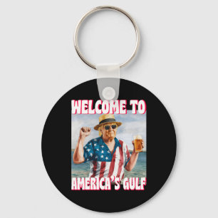 Porte-clés Trump Golfe Des États-Unis Golfe Drôle Du Mexique 