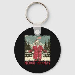 Porte-clés Trump Merry Rizzmas Drôle Humoristique Trump Dance