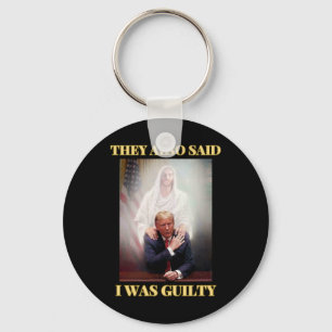 Porte-clés Trump Pas Coupable Jésus Christ Patriot Priez Maga