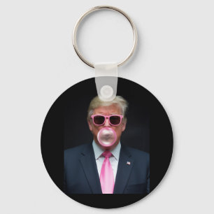 Porte-clés Trump Pink Bubble Gum Président 47 USA