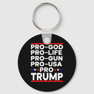 Porte-clés Trump Pro Armes Pro Vie Pro Dieu Pro Etats-Unis Ré