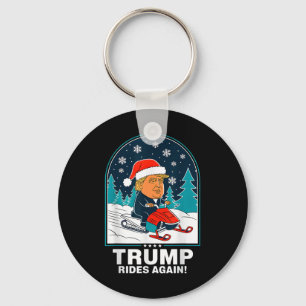 Porte-clés Trump se déplace à nouveau motoneige amusant hiver