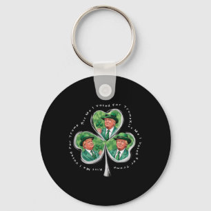 Porte-clés Trump St Patrick's Day 2025 Drôle Kiss Me I Voted 