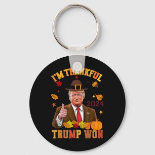 Porte-clés Trump Thanksgiving Je remercie Trump d'avoir gagné