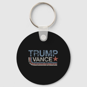 Porte-clés Trump Vance 2025 Vintage Grunge Rétro Rayure Rétro